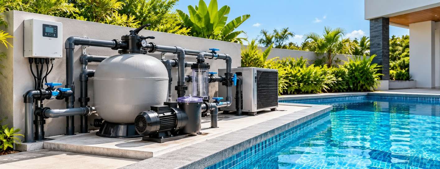 Commercial pool installation